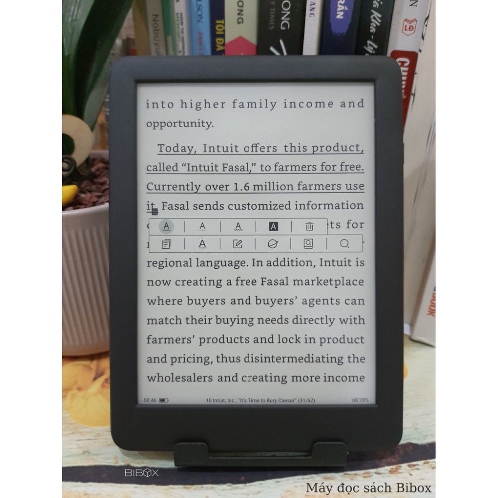 Máy đọc sách Likebook P6 + Bao da + Túi chống sốc + Kệ để bàn + Tặng kho sách độc quyền từ Bibox tai16 | BigBuy360 - bigbuy360.vn