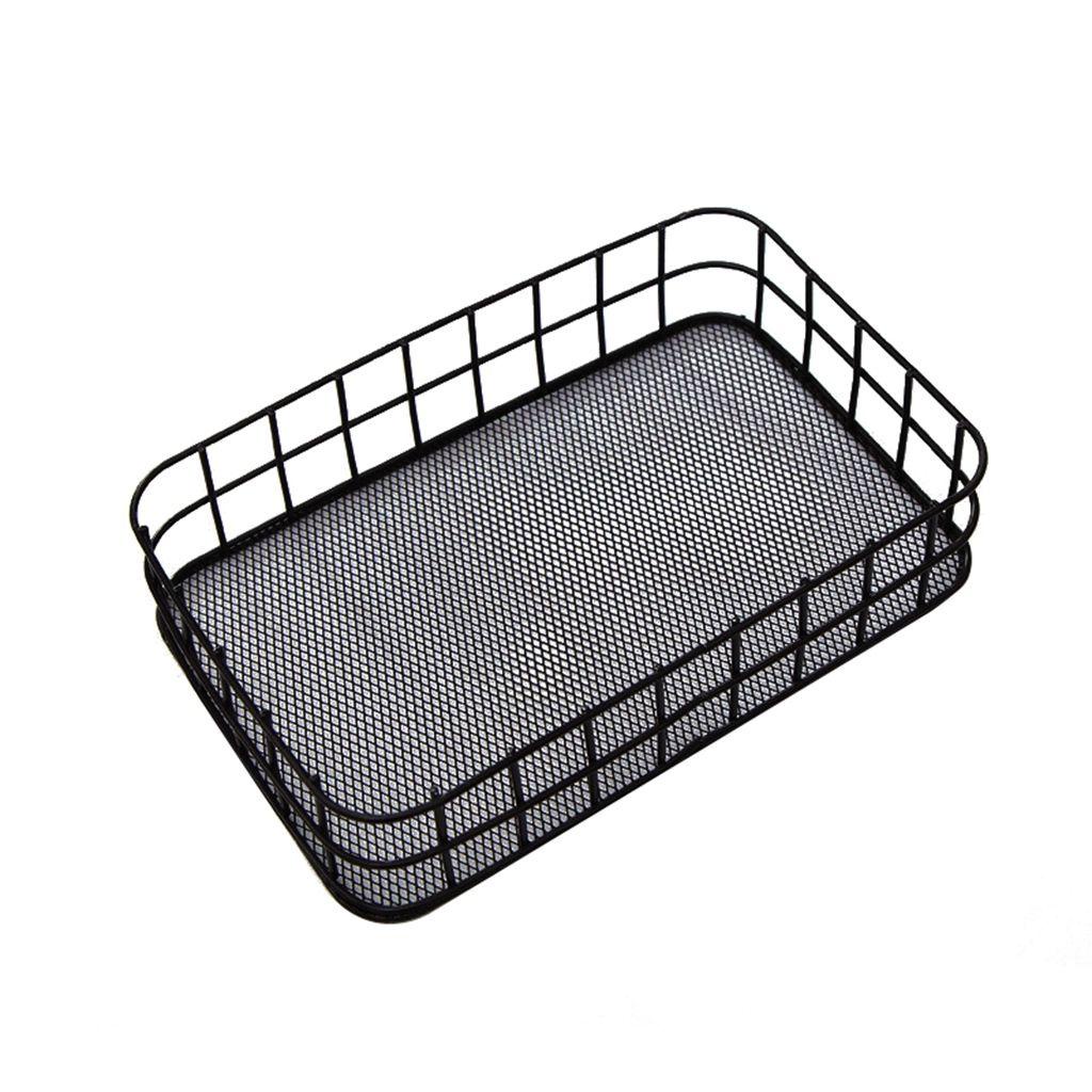 Hộp Đựng Đồ Trang Điểm Bằng Kim Loại Đáy Lưới Hình Chữ Nhật Chất Lượng Cao Phong Cách Bắc