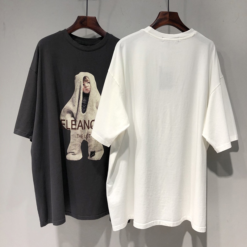 NRVP Áo thun cotton tay ngắn cổ tròn in hình thời trang mùa hè phong cách Hàn Quốc mới