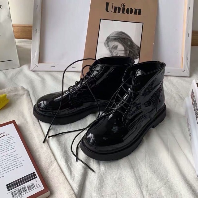 Giày ulzzang boots cổ cao đơn giản ảnh thật cuối