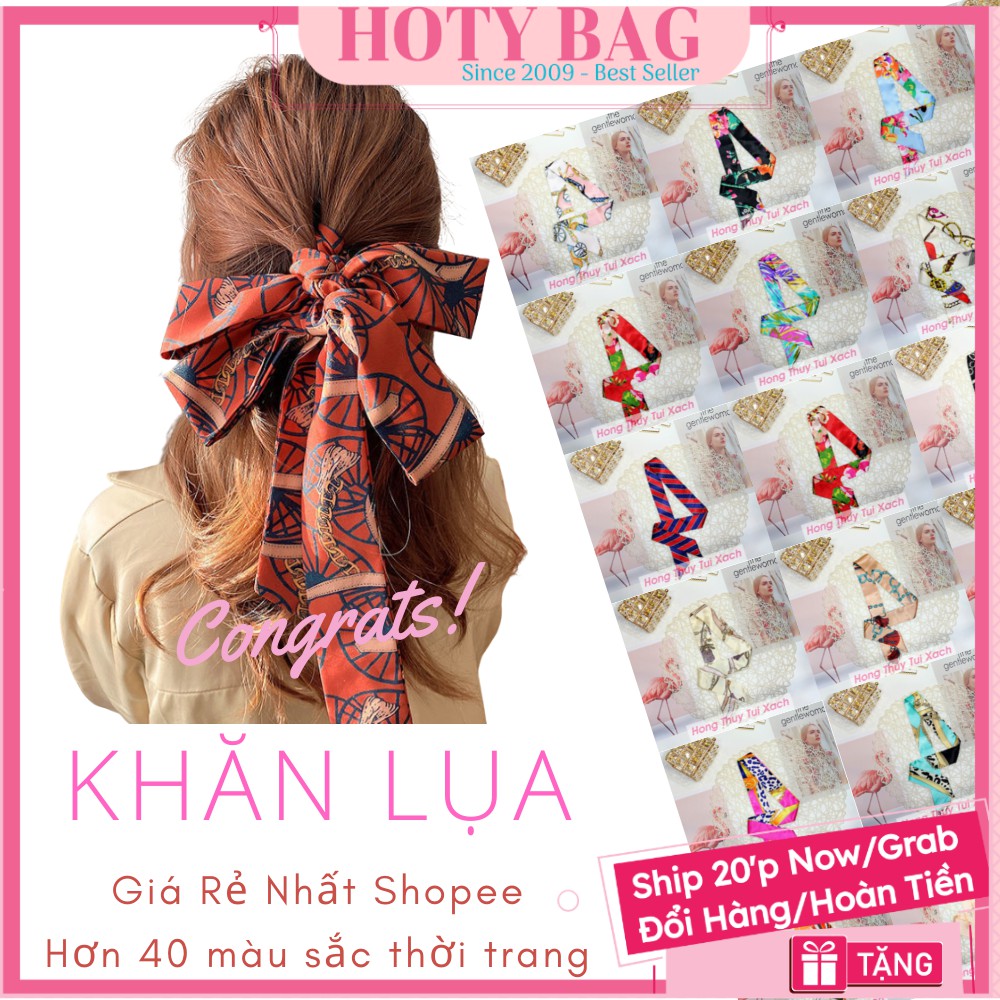 Khăn Buộc Tóc, Khăn Bandana, Khăn Lụa Đa Năng, Khăn Lụa Quấn Túi Cao Cấp, Khăn Lụa Các Hãng, Khăn Buộc Quai Túi Loai Đẹp