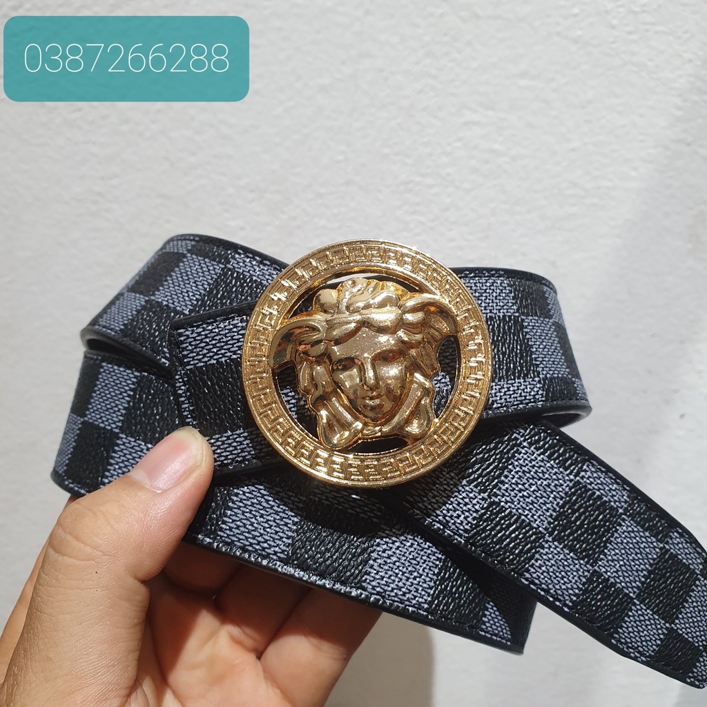 Thắt Lưng Nam - Dây Nịt Nam Mặt VS Da Tổng Hợp PVC Màu Đen Bền Đẹp Mẫu Mới 2021