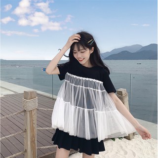 ÁO PHÔNG PHỐI LƯỚI ULZZANG