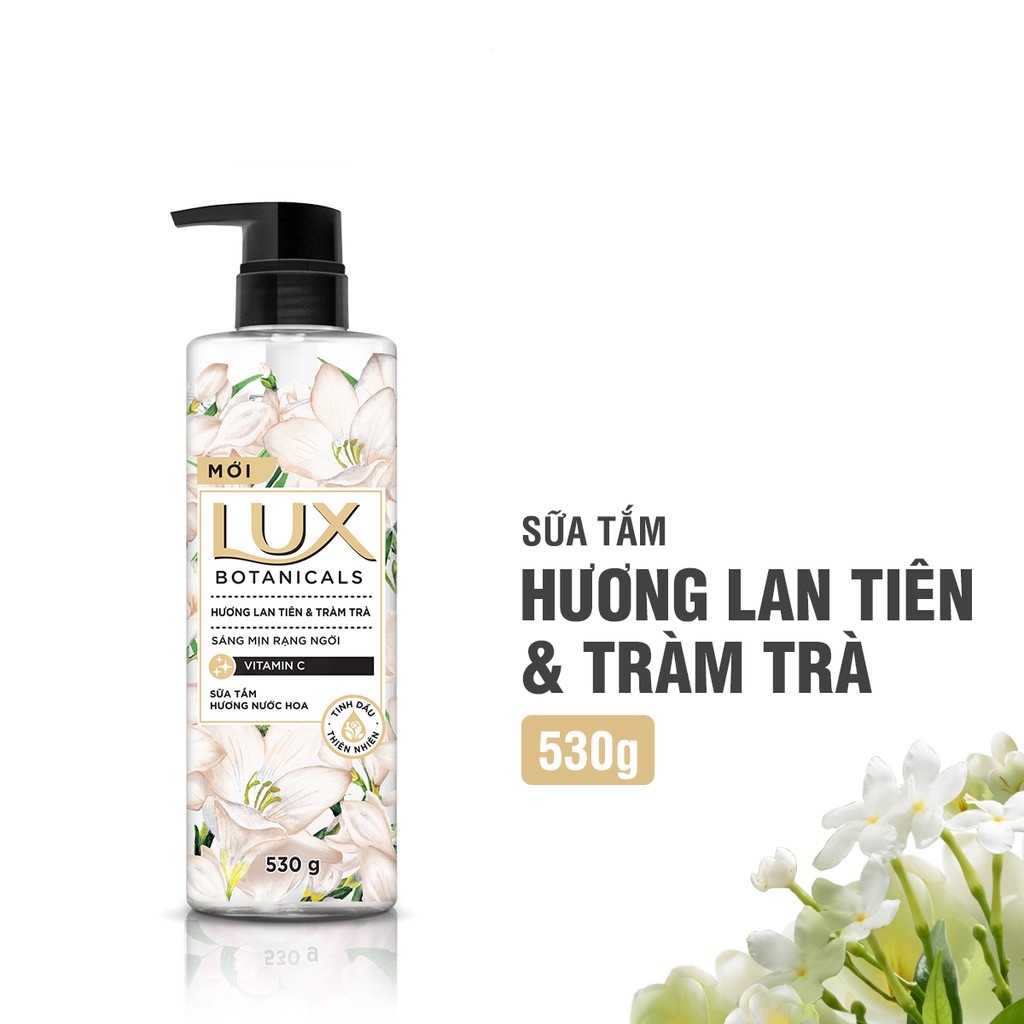 Sữa tắm sáng mịn rạng ngời Lux Botanicals Hương Lan Tiên và Tràm Trà 530g
