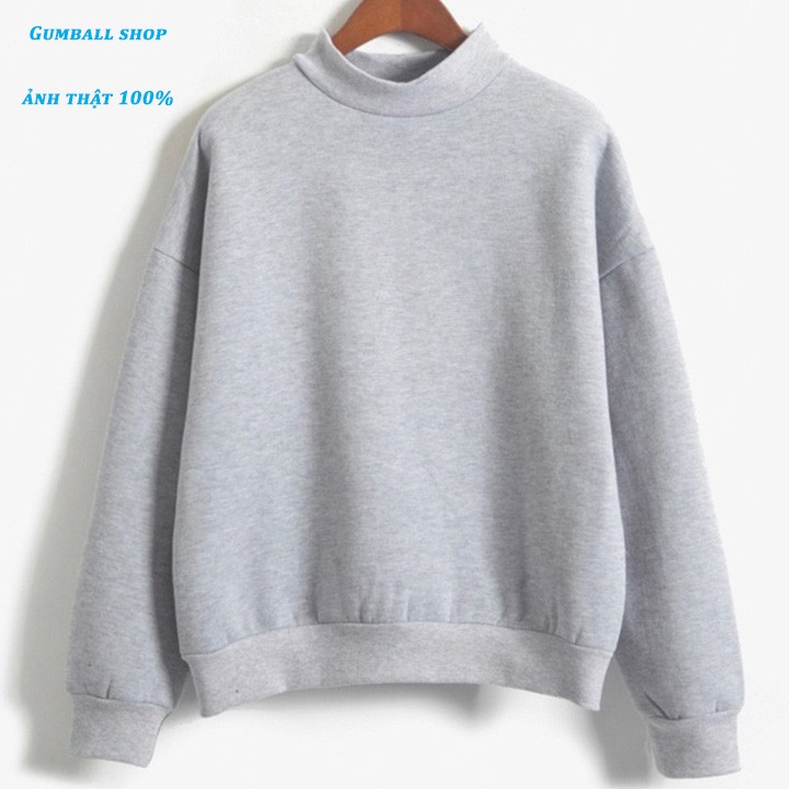 Áo nỉ nam nữ form rộng [FREESHIP] áo sweater form rộng nam nữ trơn, chất vài mềm dày dặn, lót lông ấm bên trong