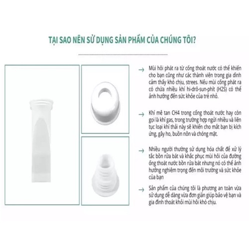 Bộ ngăn mùi hôi cống loại 2 chi tiết hoặc 3 chi tiết dễ lắp đặt, giá thành rẻ nhưng hiệu quả không tưởng