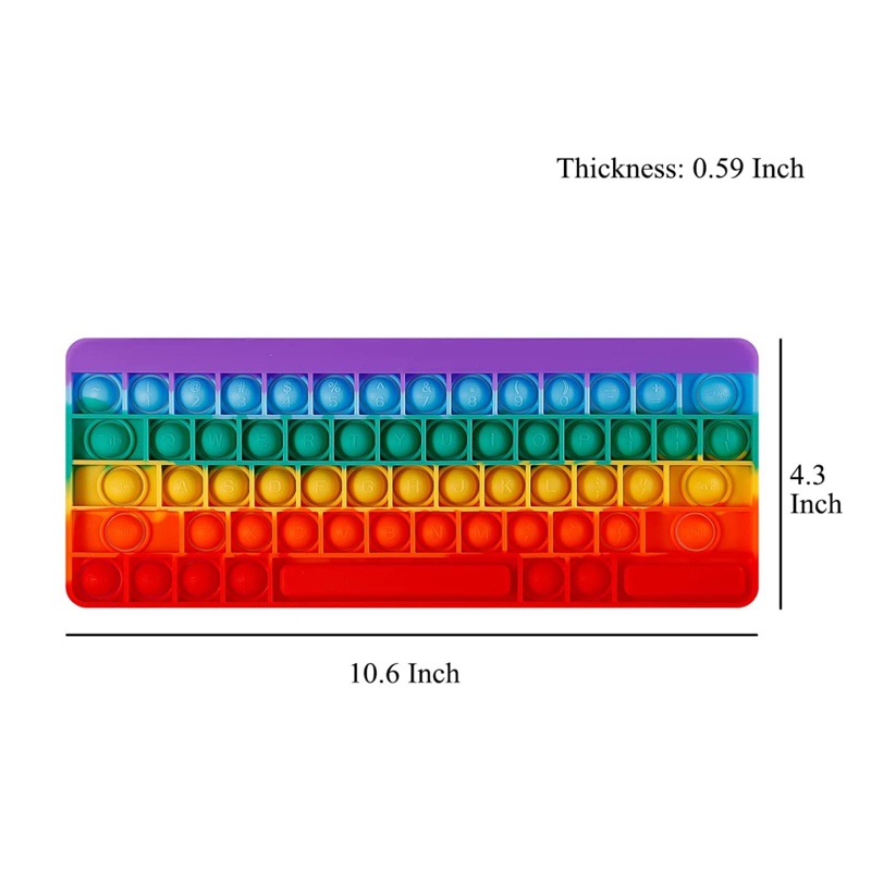 Đồ chơi vọc tay bóp bong bóng hình bàn phím giúp giảm căng thẳng bằng silicon tiện dụng