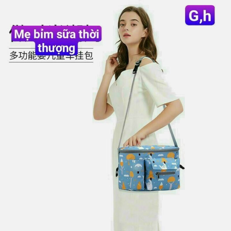 Túi Xách Bỉm Sữa Giữ Nhiệt Đa Năng Chống Nước Chứa Đồ Bảo Quản Sữa Cho Mẹ, Bé Tiện Lợi - Insulation bag, Cooler bag