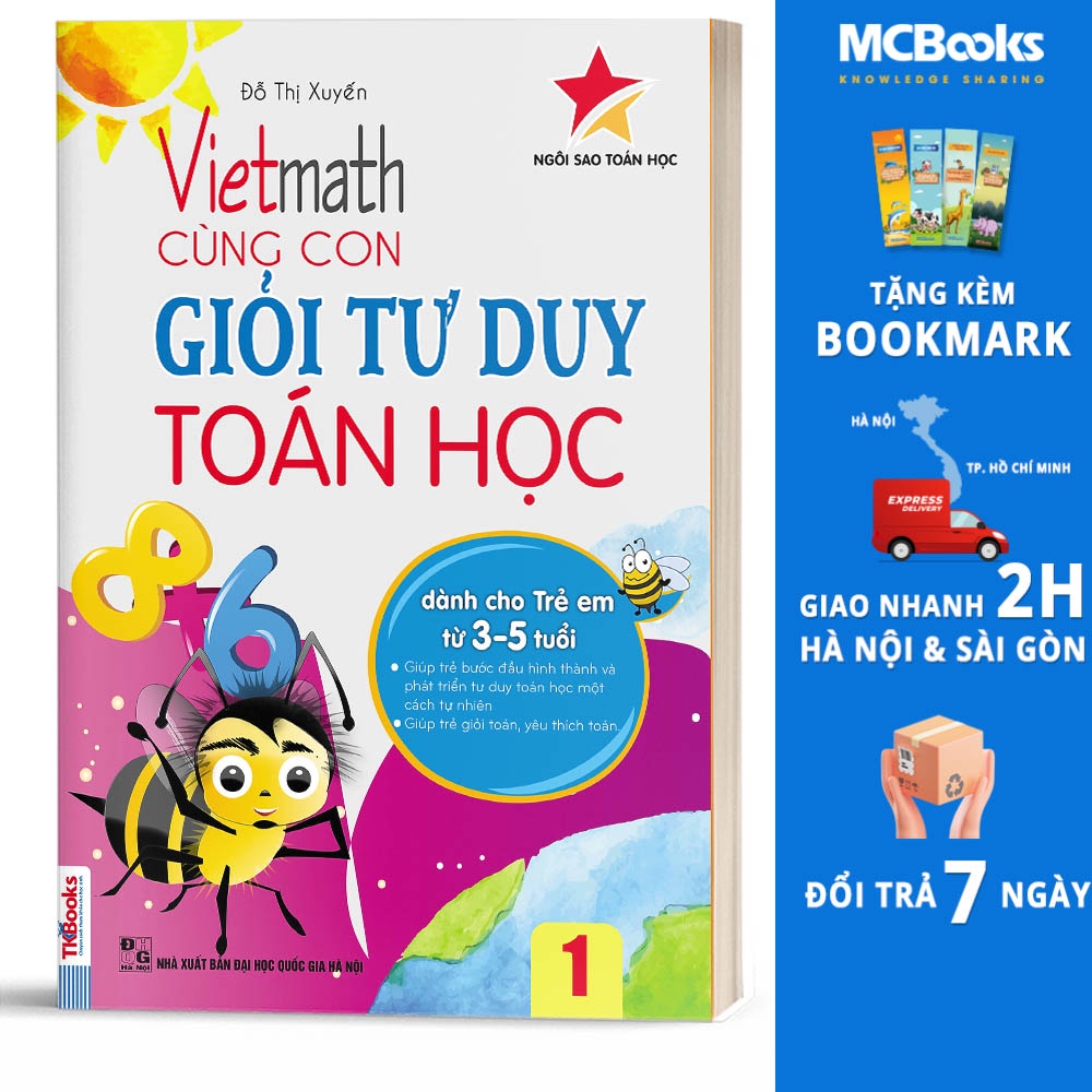 Sách - Vietmath Cùng con giỏi tư duy toán học tập 1 (Tái bản) - TKBooks