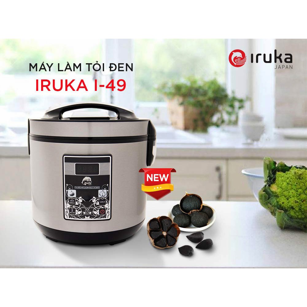 Nồi làm tỏi đen Iruka Japan 5L, có chế độ sấy, 2 chế độ làm tỏi 1 nhánh và nhiều nhánh