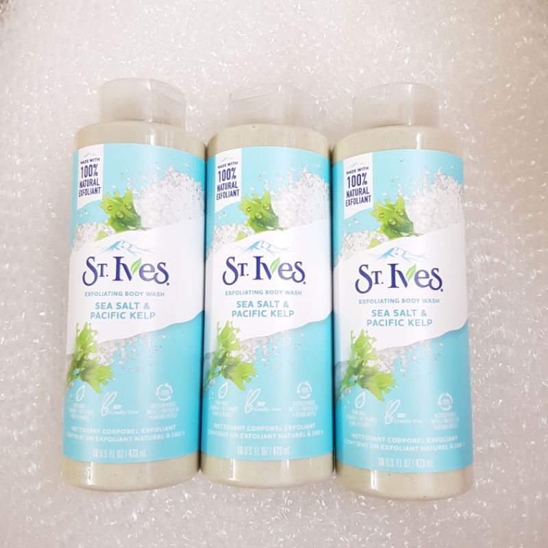 Sữa Tắm ST.IVES  Muối và Tảo Biển 473ml