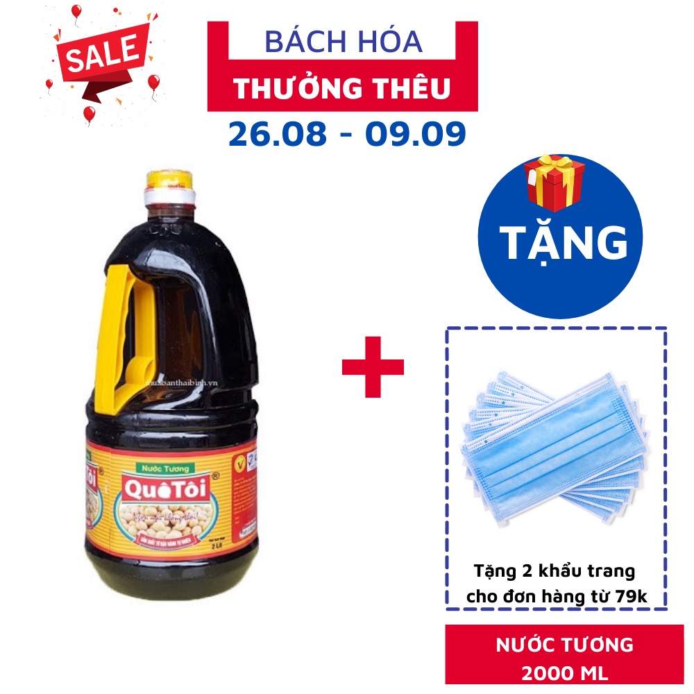 NƯỚC TƯƠNG xì dầu QUÊ TÔI can 2 lít