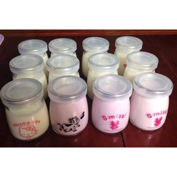 Bộ 12 hũ thủy tinh làm sữa chua in hình