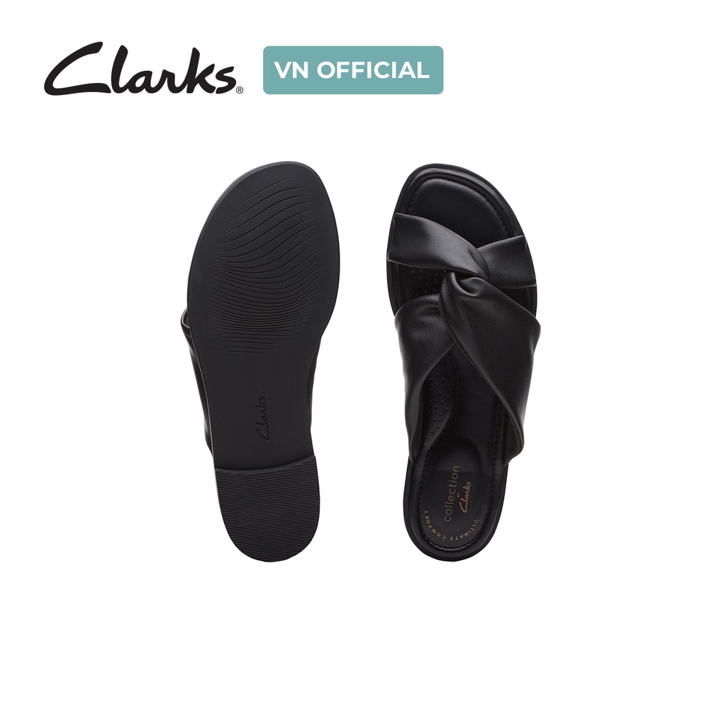 Giày Xăng Đan Chất Liệu Tổng Hợp Nữ CLARKS Reyna Twist màu Đen