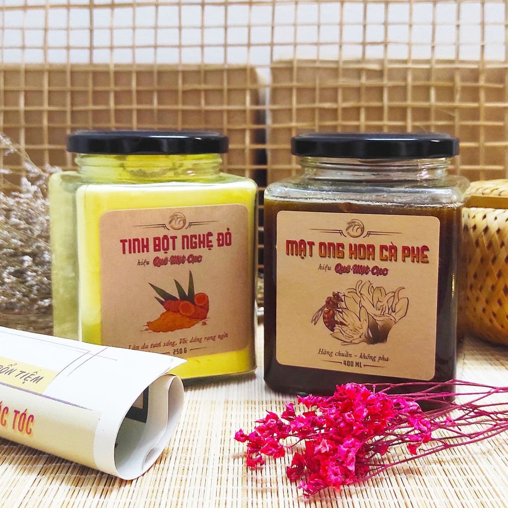 Mật ong hoa cà phê [CAM KẾT] 100% nguyên chất, hàng chuẩn dùng tại Spa Quê Một Cục 500ml  (vàng nâu đậm) | BigBuy360 - bigbuy360.vn