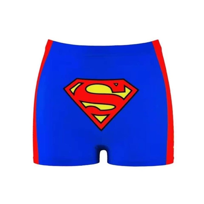 Quần bơi bé trai đồ bơi cho bé hình siêu nhân chất liệu vải con giãn