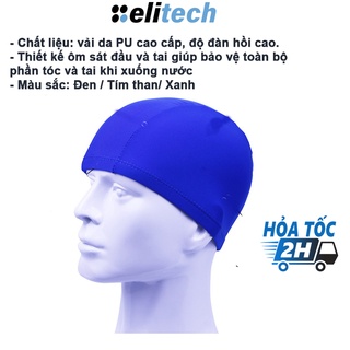 Mũ bơi PU mềm mại co dãn tốt nhanh khô dành cho đi bơi đi biển - Mã B01