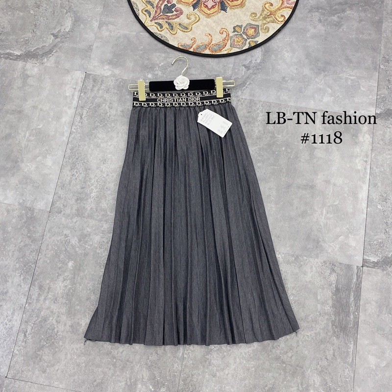 [ Mã WASTRUN4 giảm 10% tối đa 30K đơn 99K] CHÂN VÁY XẾP LY DẠ CẠP CHỮ NHIỀU MS12678 | BigBuy360 - bigbuy360.vn