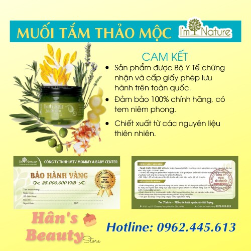 (Chính Hãng) Muối Tắm Thảo Mộc I'M NATURE Giảm Mụn Lưng - Rôm Sảy - Thâm Nang Lông 220Gr