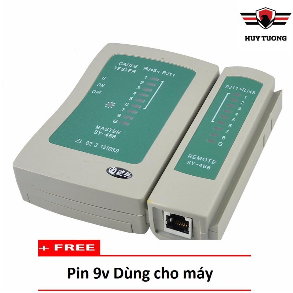 Máy test cáp mạng, điện thoại cao cấp (Tặng kèm pin) - Huy Tưởng