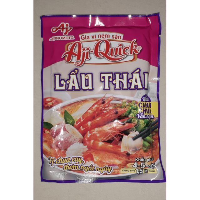 Gia vị nêm sẵn Aji Quick lẩu thái gói 50g