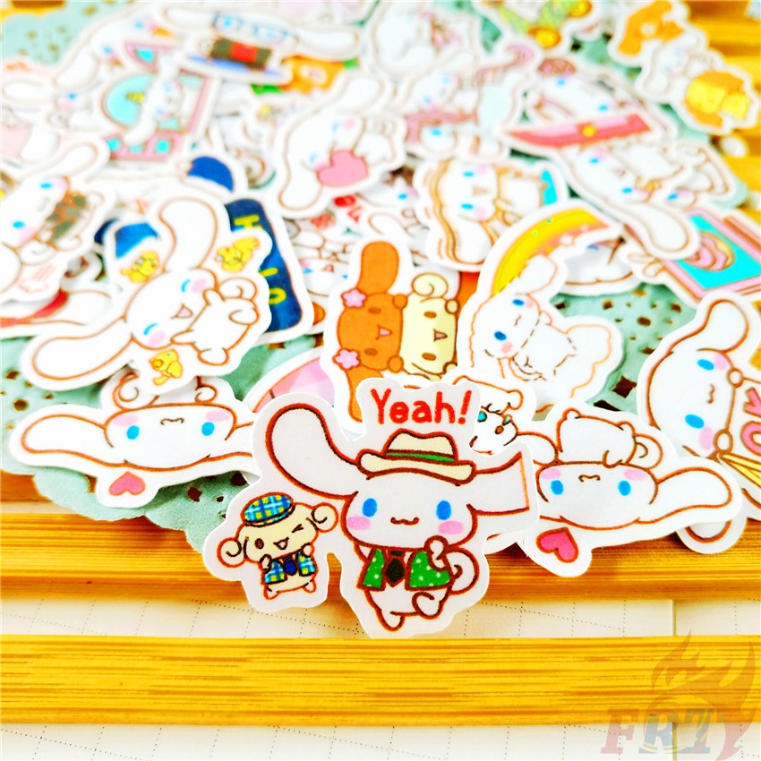 ★★★ Sticker Dán Trang Trí Nhật Ký Hình Cinnamoroll Q-10 Mini Xinh Xắn ★★★ Bộ 50 Hình Dán Thời Trang Trang Trí Album