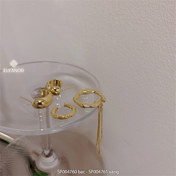 Bông tai nữ gắn vành Eleanor Accessories phối dây cá tính set phụ kiện trang sức 4760