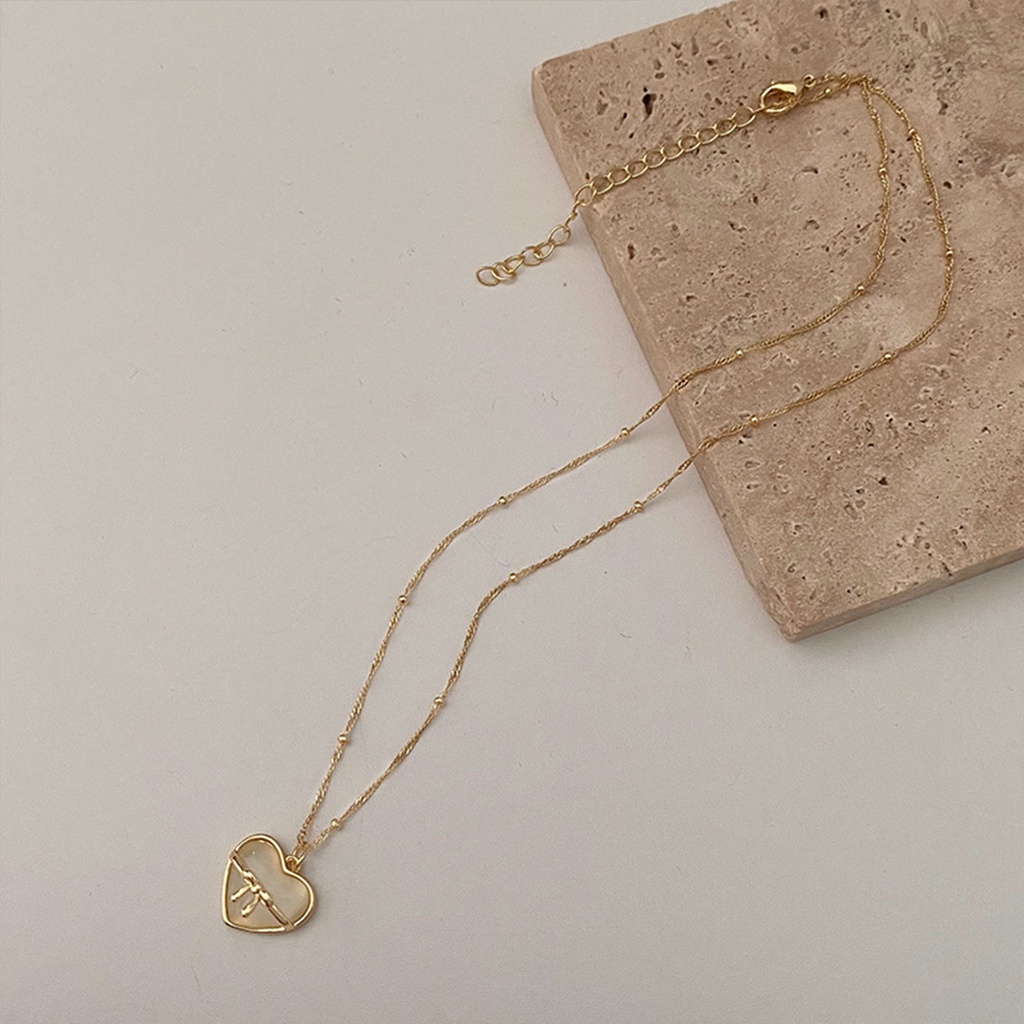 Dây Chuyền Mặt Hình Nơ Đính Đá Opal Phong Cách Pháp Thời Trang