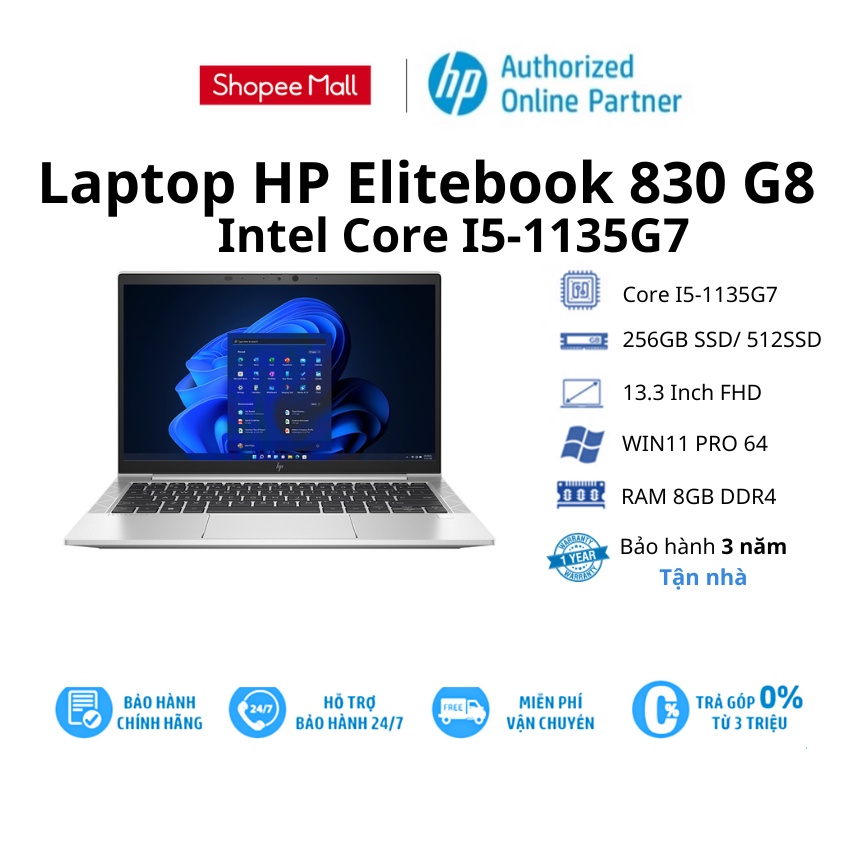 Laptop HP Elitebook 830 G8/Intel Core i5-1135G7/ RAM 8GB/ 13.3inch