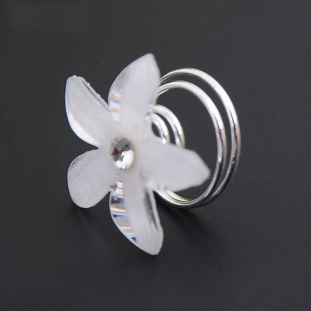 Kẹp Tóc Xoắn Ốc Hình Hoa Năm Cánh Thời Trang Cho Cô Dâu