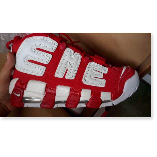 Xả hàng giá rẻ -  GIẦY THỂ THAO SNEAKER AIR MORE UPTEMPO ĐỎ TRẮNG : "