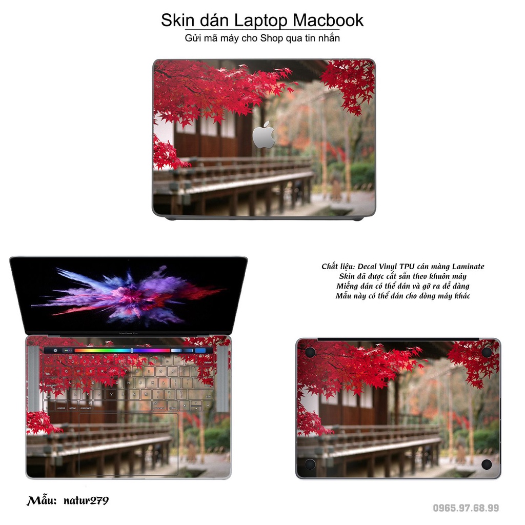 Skin dán Macbook mẫu thiên nhiên (đã cắt sẵn, inbox mã máy cho shop)