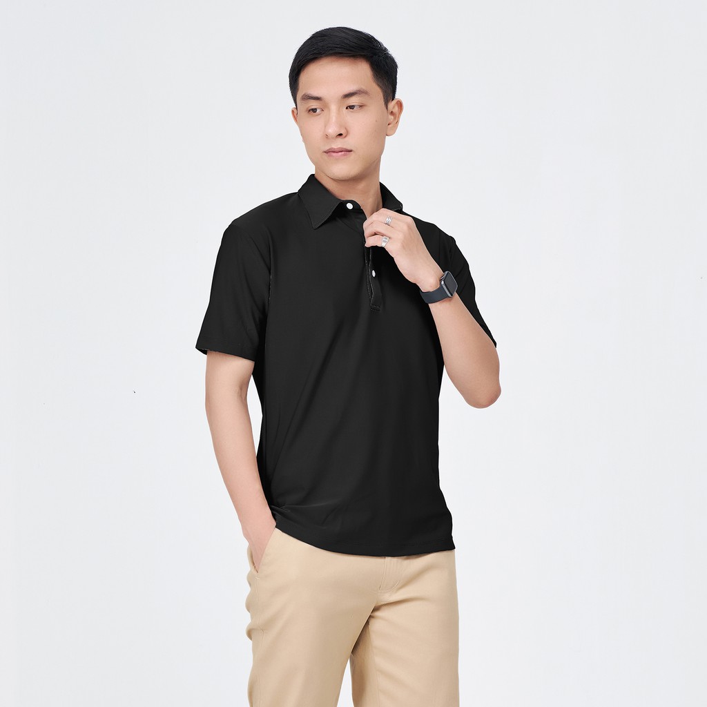 Áo Polo nam basic trơn ROUGH vải cotton CVC chống nhăn, 5 màu trẻ trung | BigBuy360 - bigbuy360.vn