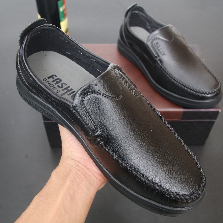 Giày lười đen nam [FREESHIP] HN729 shop Hân Nhi chuyên giày lười da nam