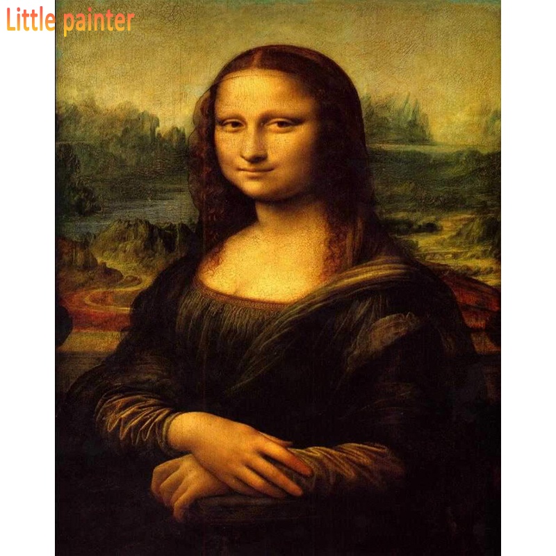 Bộ tranh tô sơn dầu hình Mona Lisa 40 * 50cm