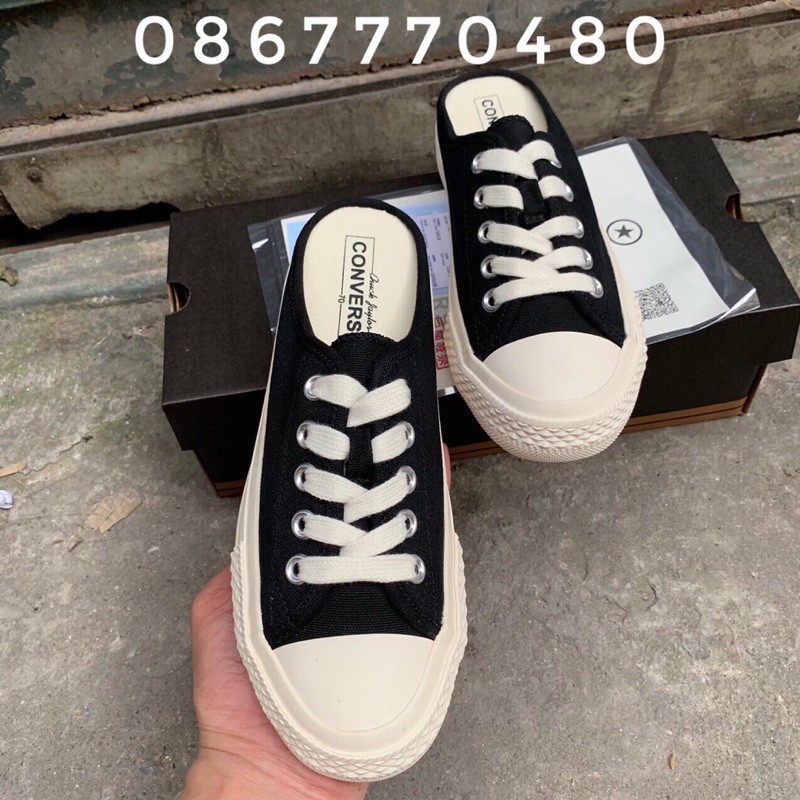 GIÀY C-V SLIP-ON Đen, Trắng (Full box, Bill)