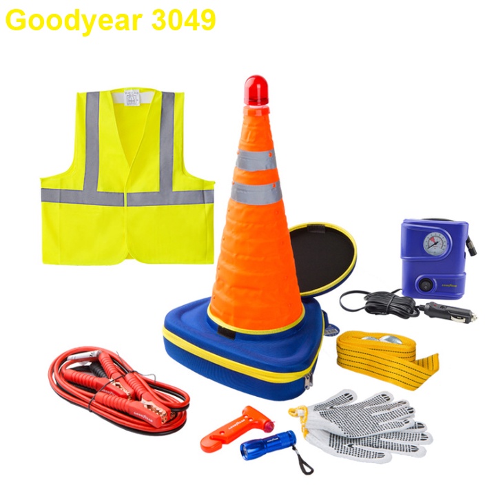 Bộ cứu hộ 9 món ô tô dùng cho ô tô Goodyear 3049, Car Tools Kit