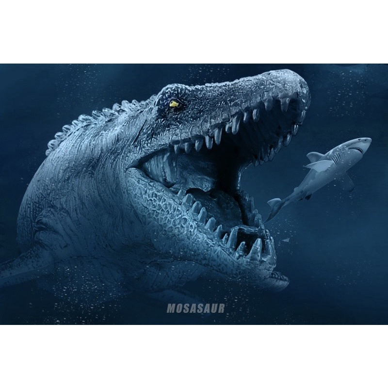 Mô hình khủng long mosasaurus  mô hình tĩnh  có thể cử động miệng