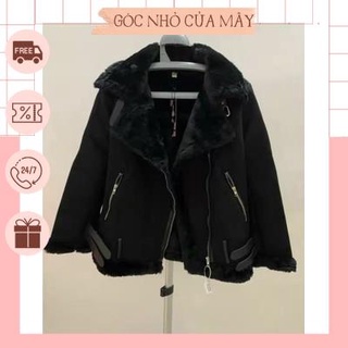 (HÀNG ORDER) Áo khoác da lộn lót lông GNCM