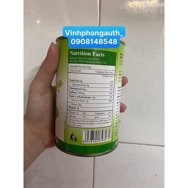 ĐẬU HÀ LAN ĐÓNG LON 425G