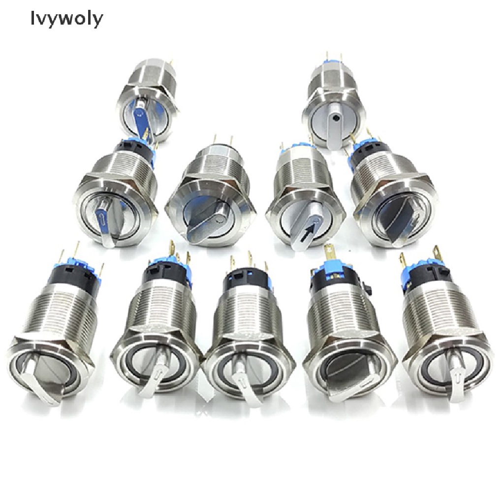 Công tắc xoay 2/3 vị trí bằng kim loại chống nước có đèn LED