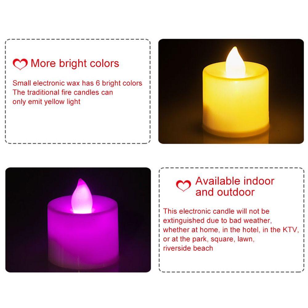 PINEVN Bộ 24 Đèn Nến Giả Bằng Nhựa Sử Dụng Pin Dùng Trang Trí Tiệc Cưới