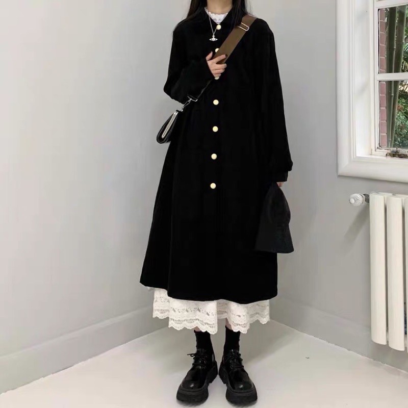 Set đầm và chân váy mùa đông ulzzang nữ tính vintage cực xinh