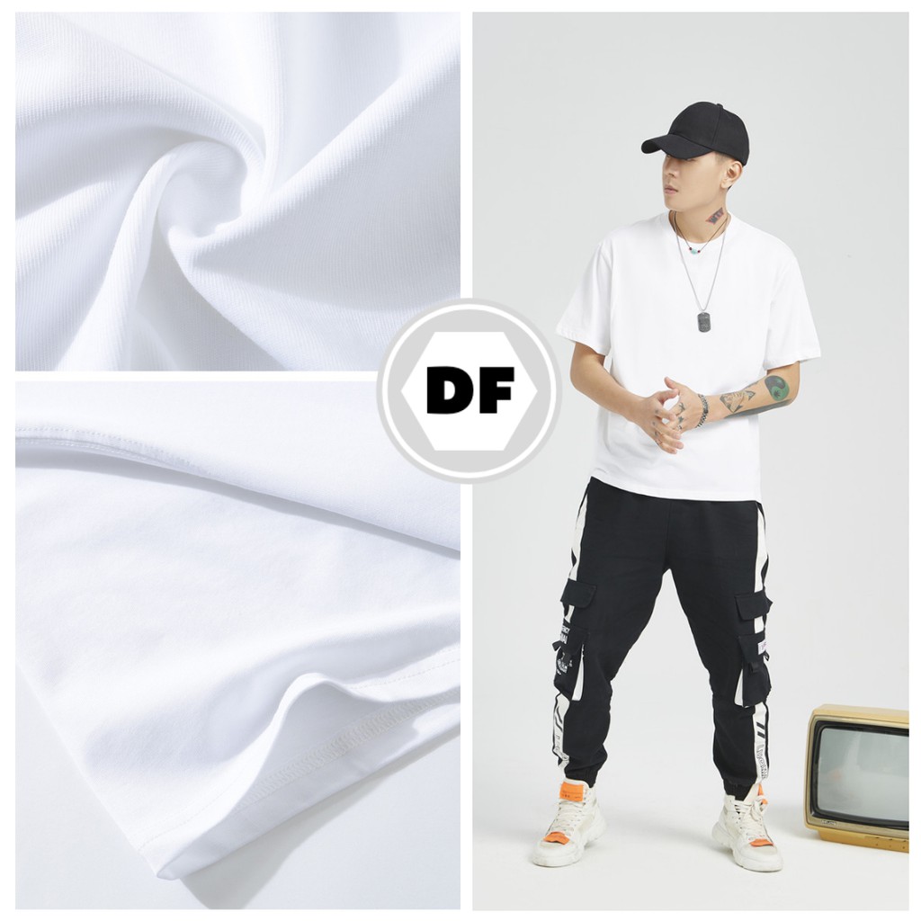 Áo Thun Trơn Cổ Tròn Cho Nam Nữ Hàng Đẹp Vải Cotton Thoáng Mát Trẻ Trung Năng Động 2 Màu Trắng Đen | DF.Unisex | BigBuy360 - bigbuy360.vn