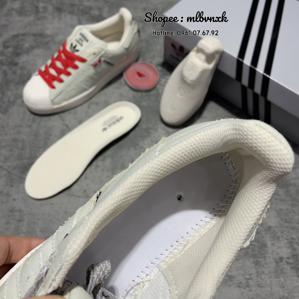 ẢNH THẬT - Giày Sneaker Adidas Sò Levis Jean - GIẦY THỂ THAO NAM NỮ HÀNG XUẤT DƯ FULLTAG