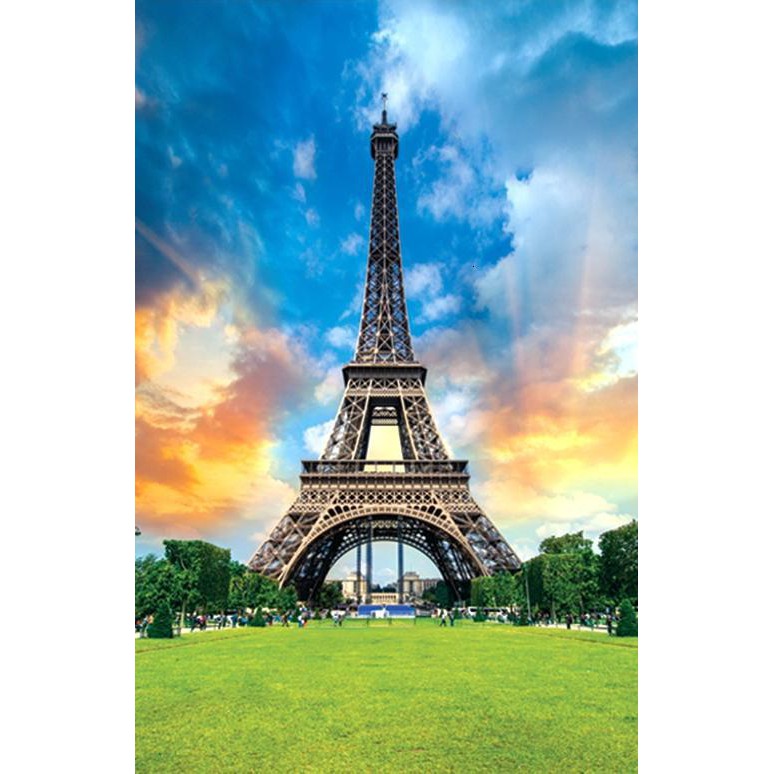 Bộ Tranh Ghép Xếp Hình 1000 Pcs Jigsaw Puzzle Tranh Ghép (75*50cm) Tháp Eiffel Bản Đẹp Cao Cấp