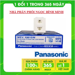 [ PANASONIC ] Ổ điện âm tường đơn Panasonic WEV1081SW , ổ cắm điện 2 chấu đơn chịu tải 16A