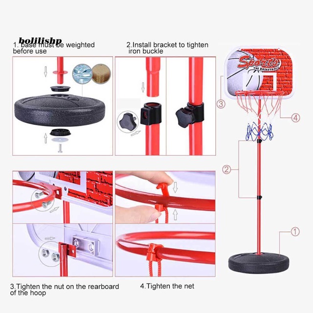 áekeHộp Trò Chơi Bóng Rổ Điều Chỉnh Chiều Cao Cho Bé-Baseketball