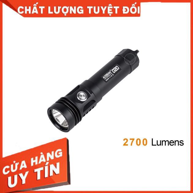 [BH 5 NĂM] ACEBEAM D20 - Đèn pin lặn độ sáng 2700lm chiếu xa 296m pin 21700 5000mAh (kèm theo) chịu độ sâu 200m