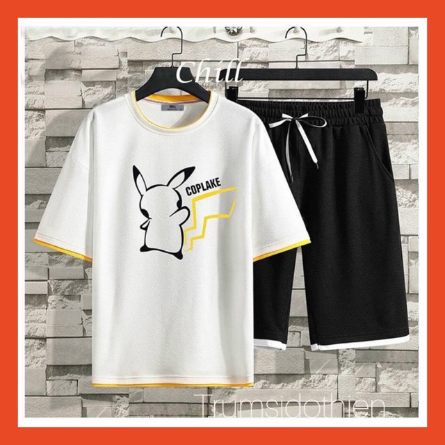 [ 👉 Chất Đẹp- Siêu Mát!! ] Bộ thể thao mặc nhà nam Pikachu siêu hot , bộ hè nam, quần áo mặc nhà, quần áo tập gym | BigBuy360 - bigbuy360.vn